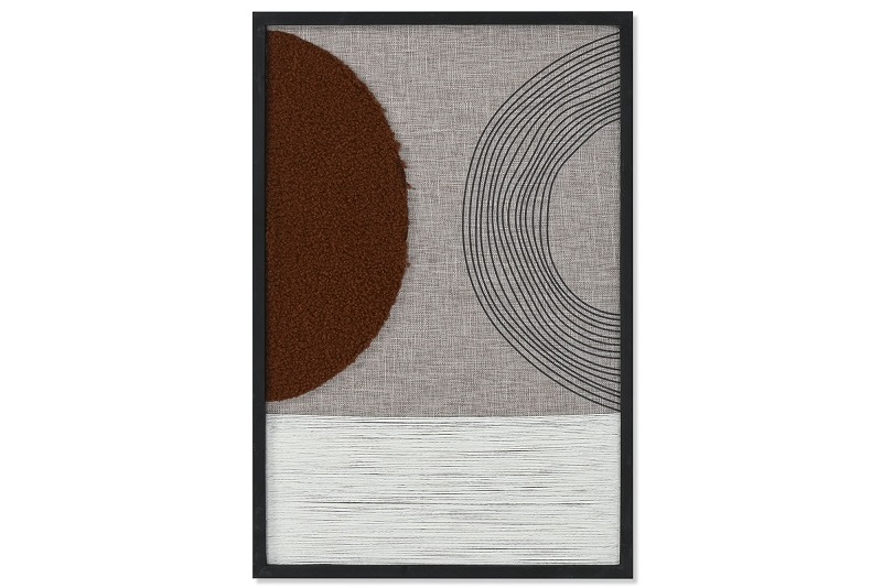 CUADRO TERCIOPELO ABETO 40X3X60 MODERNO 3D SEMICIR